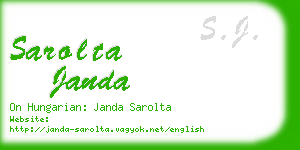 sarolta janda business card